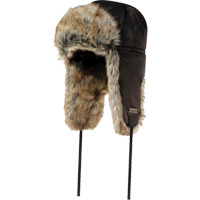 Quilted Synthetic Fur-Lined Hat, Nylon/Fur Lining, X-Large, Black Pryde Industrial Inc.