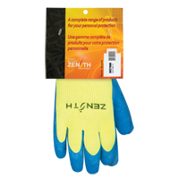 Gants haute visibilit&eacute; doubl&eacute;s d'acrylique de caoutchouc naturel, 8, R&ecirc;vetement Latex de caoutchouc, Calibre 7, Enveloppe en Acrylique Pryde Industrial Inc.