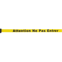 Cartouche de ruban pour assembler votre propre barri&egrave;re de contr&ocirc;le des foules, Attention ne pas entrer, 7', Ruban Jaune Pryde Industrial Inc.