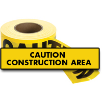 Standard Barricade Tape, English, 3" W x 1000' L, 2 mils, Black on Yellow Pryde Industrial Inc.
