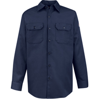 Flame-Resistant Work Shirts, Small, Navy Blue Pryde Industrial Inc.