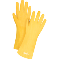 Rough-Finish Chemical-Resistant Gloves, Size 9, 14" L, PVC, Interlock Inner Lining, 47-mil Pryde Industrial Inc.