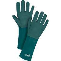 Gants verts &agrave; double enduit, 14" lo, PVC, Doublure en Jersey de coton, 70 mils Pryde Industrial Inc.