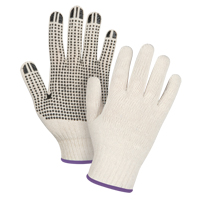 Lightweight Dotted String Knit Gloves, Poly/Cotton, Single Sided, 7 Gauge, X-Small Pryde Industrial Inc.