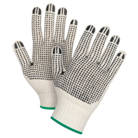 Gants tricot&eacute;s de poids lourd &agrave; deux c&ocirc;t&eacute;s avec pois, Poly/coton, Deux c&ocirc;t&eacute;s, Calibre 7, Moyen Pryde Industrial Inc.
