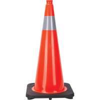 Traffic Cone, 28", Orange, 4" Reflective Collar(s) Pryde Industrial Inc.