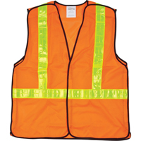 5-Point Tear-Away Traffic Safety Vest, High Visibility Orange, Medium, Polyester Pryde Industrial Inc.