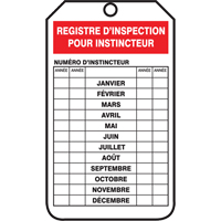 &eacute;tiquettes de s&eacute;curit&eacute; d'inspection et de contr&ocirc;le de l'&eacute;tat de l'&eacute;quipement, Papier cartonn&eacute;, 3-1/8" la x 5-7/8" h, Français Pryde Industrial Inc.