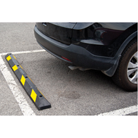 Parking Curb, Rubber, 6' L, Black/Yellow Pryde Industrial Inc.