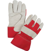 Gants d'ajusteur rouge & blanc doubl&eacute;s pour l'hiver, Grand, Paume en Cuir fleur de vache, Doublure en Boa Pryde Industrial Inc.