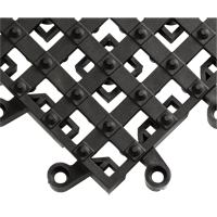 Tapis ErgoDeck avec crampons antid&eacute;rapants int&eacute;gr&eacute;s No 553, PVC, 1-1/2' la c, 1-1/2' lo, 7/8" &eacute;paisseur, Noir Pryde Industrial Inc.