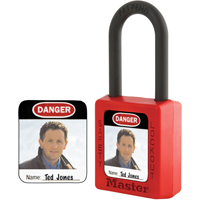 &eacute;tiquettes d'identification &agrave; photo pour cadenas en thermoplastique Zenex Pryde Industrial Inc.