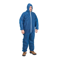 Hooded Coveralls, X-Large, Blue, Polypropylene Pryde Industrial Inc.