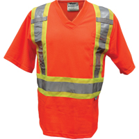 Mesh Safety T-Shirt, Polyester, Small, Orange Pryde Industrial Inc.
