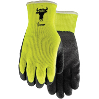 Gants Visibull 330, 7/Petit, R&ecirc;vetement Latex de caoutchouc, Enveloppe en Polyester Pryde Industrial Inc.