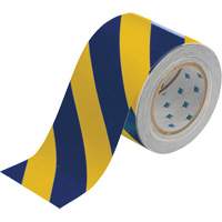 Ruban de marquage pour planchers ToughStripe, 4" x 100', Polyester, Bleu et jaune Pryde Industrial Inc.