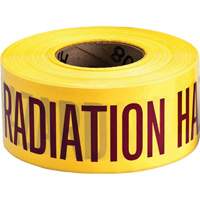 Barricade Tape, English, 3" W x 1000' L, 3 mils, Magenta on Yellow Pryde Industrial Inc.