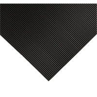 Tapis ondul&eacute; pour tableau de contr&ocirc;le no 702, 2' la x 10' lo, 1/4" &eacute;paisseur, Noir, PVC Pryde Industrial Inc.