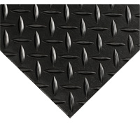 Tapis Diamond-Plate pour tableau de contr&ocirc;le no 701, 2' la x 10' lo, 1/4" &eacute;paisseur, Noir, PVC Pryde Industrial Inc.