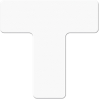 Armor Stripe Lean/5S Markers, T, 6" L x 6" W, White, Plastic Pryde Industrial Inc.
