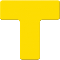 Armor Stripe Lean/5S Markers, T, 6" L x 6" W, Yellow, Plastic Pryde Industrial Inc.