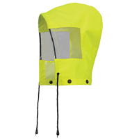 6037H Hood for Traffic Control Waterproof Safety Jacket, High Visibility Lime-Yellow, Polyester Pryde Industrial Inc.