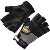 Gants demi-doigts en cuir r&eacute;duisant les impacts ProFlex 901, Petit, Paume en Cuir fleur, Poignet Boucle et crochet Pryde Industrial Inc.