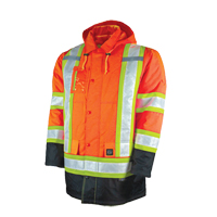 Lined Safety Parka, High Visibility Orange, Large Pryde Industrial Inc.