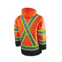 Lined Safety Parka, High Visibility Orange, Large Pryde Industrial Inc.