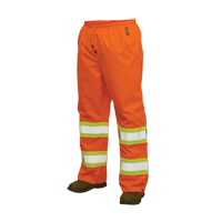 Pantalons imperm&eacute;ables de s&eacute;curit&eacute; 300 deniers, Polyester, Grand, Orange haute visibilit&eacute; Pryde Industrial Inc.