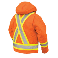Safety Jacket, High Visibility Orange, Large Pryde Industrial Inc.