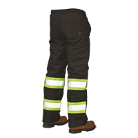 Pantalons &agrave; enfiler de s&eacute;curit&eacute; doubl&eacute;s, Polyester, Grand, Noir Pryde Industrial Inc.