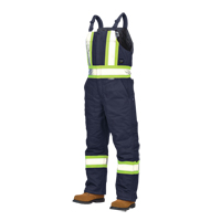 Salopettes de s&eacute;curit&eacute; doubl&eacute;e en canevas, Coton, Grand, Bleu marine Pryde Industrial Inc.