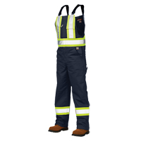 Salopettes de s&eacute;curit&eacute; non doubl&eacute;e, Poly-coton, Grand, Bleu marine Pryde Industrial Inc.