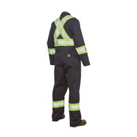 Unlined Safety Coveralls, Large, Navy Blue Pryde Industrial Inc.