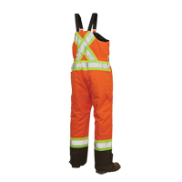 Salopettes de s&eacute;curit&eacute; doubl&eacute;e, Polyester/Polyur&eacute;thane, Grand, Orange haute visibilit&eacute; Pryde Industrial Inc.