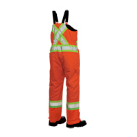 Salopettes de s&eacute;curit&eacute; doubl&eacute;e, Polyester/Polyur&eacute;thane, Grand, Orange haute visibilit&eacute; Pryde Industrial Inc.