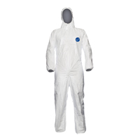 Coveralls, Small, White, Tyvek&reg; 500 Pryde Industrial Inc.