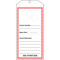 Tr&egrave;s grande &eacute;tiquette SGH, Papier cartonn&eacute;, 3-7/8" la x 8-1/2" h, Anglais Pryde Industrial Inc.