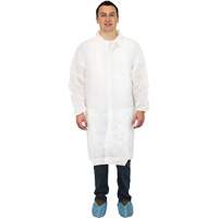 Sarreau de laboratoire, Polypropyl&egrave;ne, Blanc, Grand Pryde Industrial Inc.