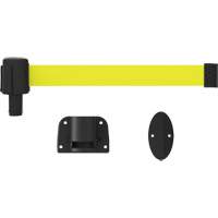 PLUS Wall Mount Barrier System, Plastic, Screw Mount, 15', Yellow Tape Pryde Industrial Inc.