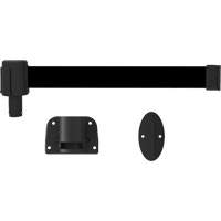 PLUS Wall Mount Barrier System, Plastic, Screw Mount, 15', Black Tape Pryde Industrial Inc.