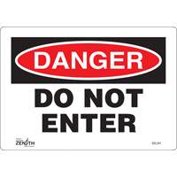 "Do Not Enter" Sign, 7" x 10", Vinyl, English Pryde Industrial Inc.