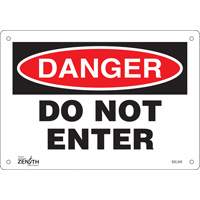 "Do Not Enter" Sign, 7" x 10", Plastic, English Pryde Industrial Inc.