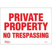 Enseigne Private Property, 7" x 10", Vinyle, Anglais Pryde Industrial Inc.