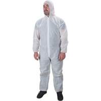 Hooded Coveralls, X-Large, White, Polypropylene Pryde Industrial Inc.