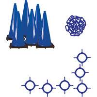 Traffic Cone & Chain Kit, 28", Blue Pryde Industrial Inc.