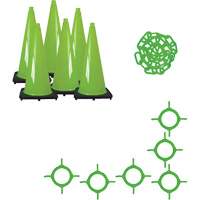 Traffic Cone & Chain Kit, 28", Green Pryde Industrial Inc.