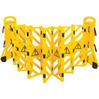 Portable Mobile Barrier, 40" H x 13' L, Yellow Pryde Industrial Inc.