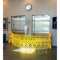 Portable Mobile Barrier, 40" H x 13' L, Yellow Pryde Industrial Inc.